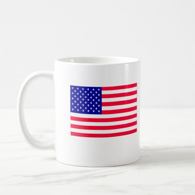 Caneca De Café Bandeira dos EUA 4 de julho (Esquerda)
