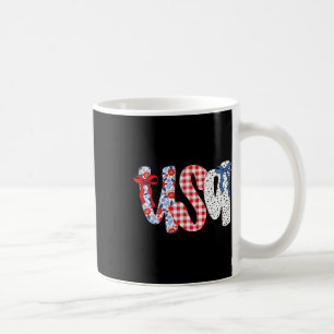 Caneca De Café Bandeira dos EUA 4 de Julho Coquette Laço Floral P
