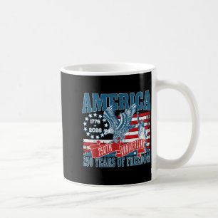 Caneca De Café Bandeira dos EUA do 250º Aniversário Patriótico 4 