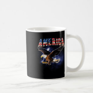 Caneca De Café Bandeira dos EUA Fonte América Águia Flashes Para 