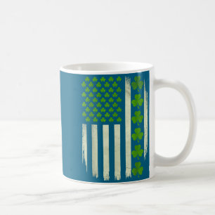 Caneca De Café Bandeira dos EUA Nacional Americano Shamrocks Irla