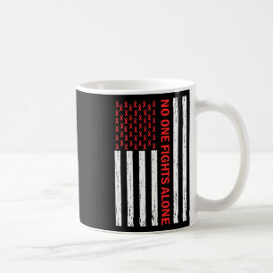 Caneca De Café Bandeira dos EUA Ninguém Luta Sozinho Conscientiza