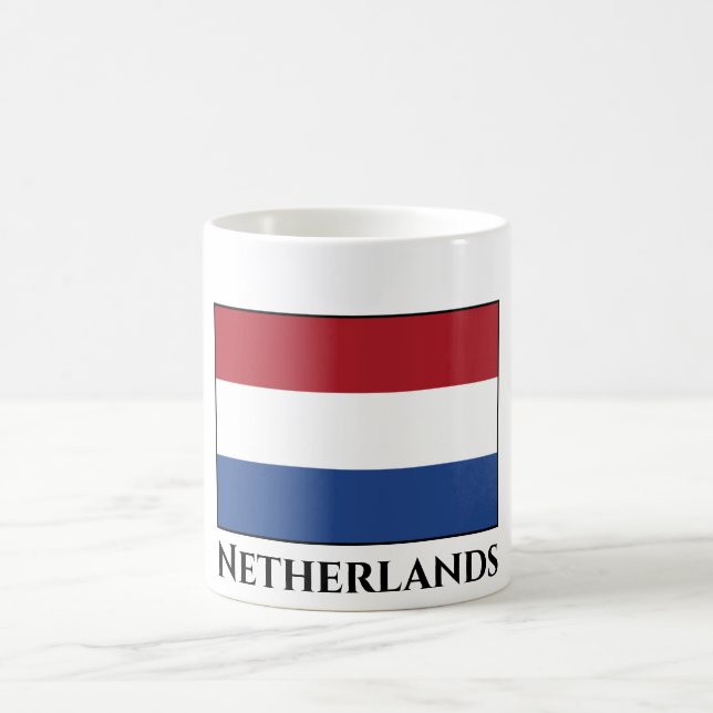 Caneca De Café Bandeira dos Países Baixos (Centro)