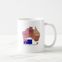 Bandeira e mapa de Austrália