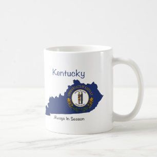 Caneca De Café Bandeira e mapa de Kentucky