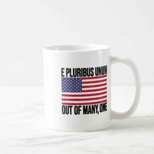 Caneca De Café Bandeira E Pluribus Unum EUA Para Mulheres Homens