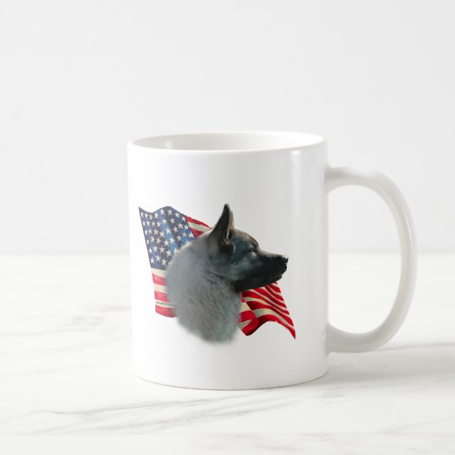 Caneca De Café Bandeira Elkhound Norueguesa (Direita)