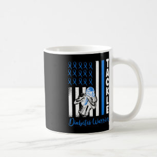 Caneca De Café Bandeira EUA Diabetes Azul Diabéticos Tipo 1 Awar