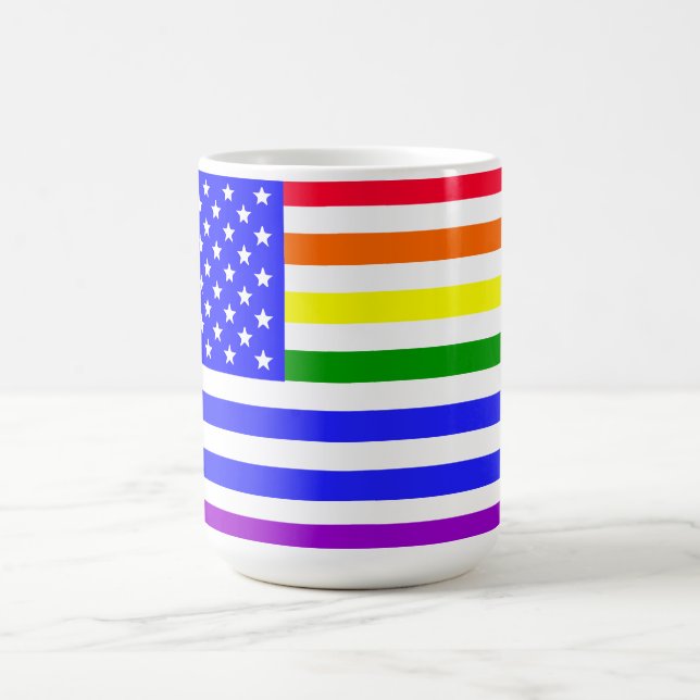 Caneca De Café Bandeira EUA Lgbt (Centro)