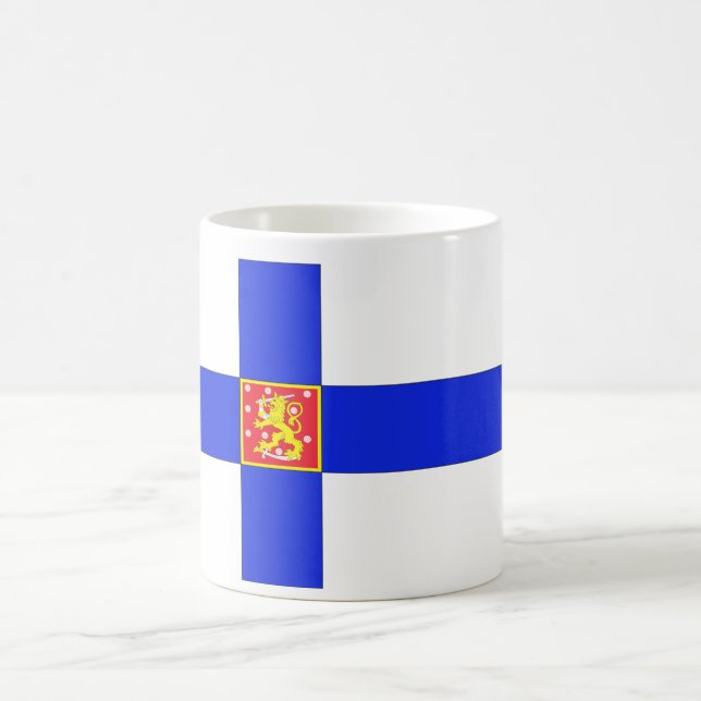 Caneca De Café bandeira finlandesa (Centro)