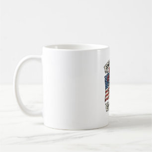 Caneca De Café Bandeira Floral American Beauty Patriótica