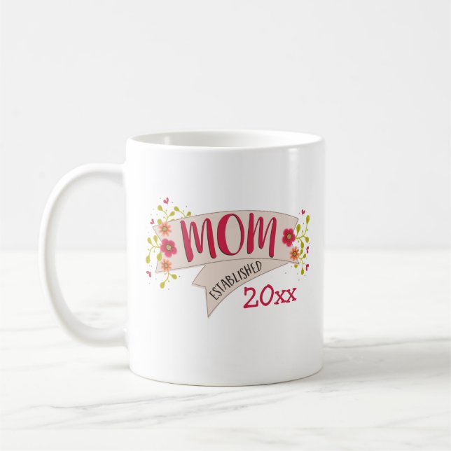 Caneca De Café Bandeira floral estabelecida mamã (Esquerda)