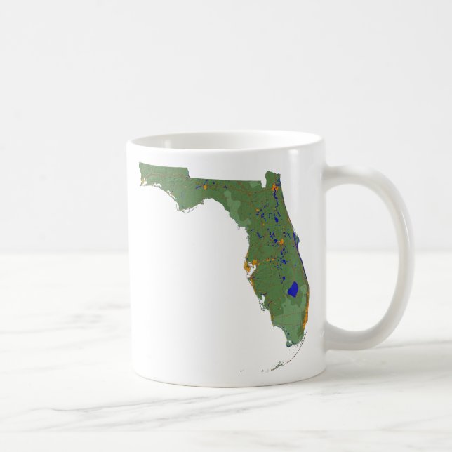 Caneca De Café Bandeira Floridiano + Mug de Mapa (Direita)