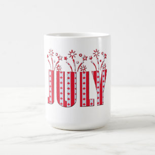 Caneca De Café Bandeira Folha do Mês do Partido Julho do Canadá
