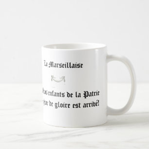 Caneca De Café Bandeira Francesa & Hino Nacional Título & Algumas