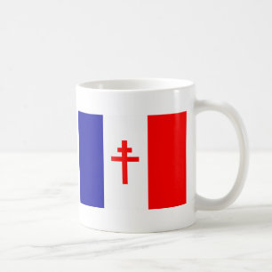 Caneca De Café Bandeira francesa livre das forças