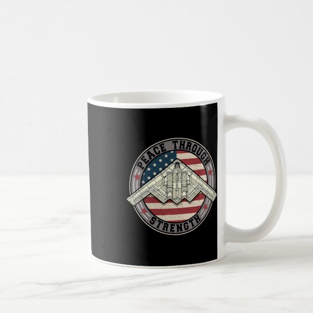 Caneca De Café Bandeira Gráfica Distendida Paz Através da Força E (Direita)