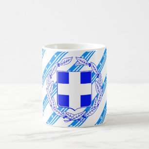 Caneca De Café Bandeira grega das listras