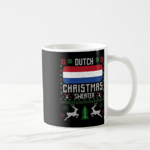 Caneca De Café Bandeira Holandesa de Natal