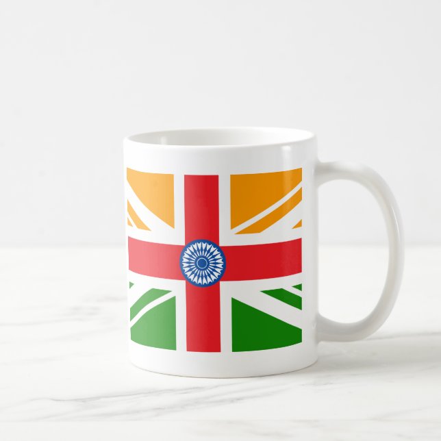 Caneca De Café Bandeira indiana Anglo (Direita)