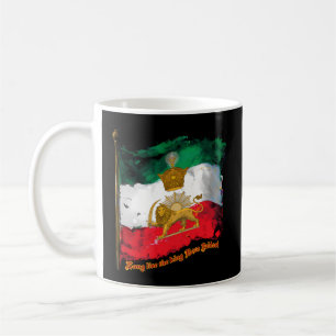 Caneca De Café Bandeira Irã Com Pahlavi Crown Sun E Lion