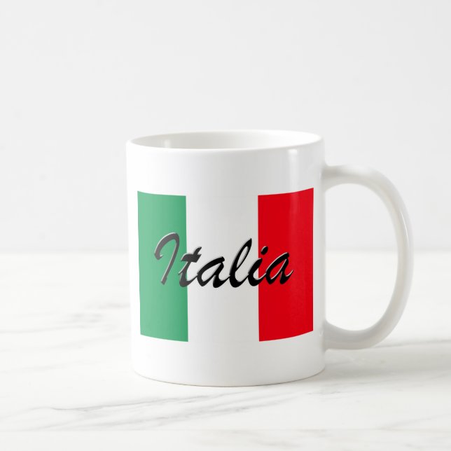 Caneca De Café Bandeira Italia - Alta Qualidade (Direita)