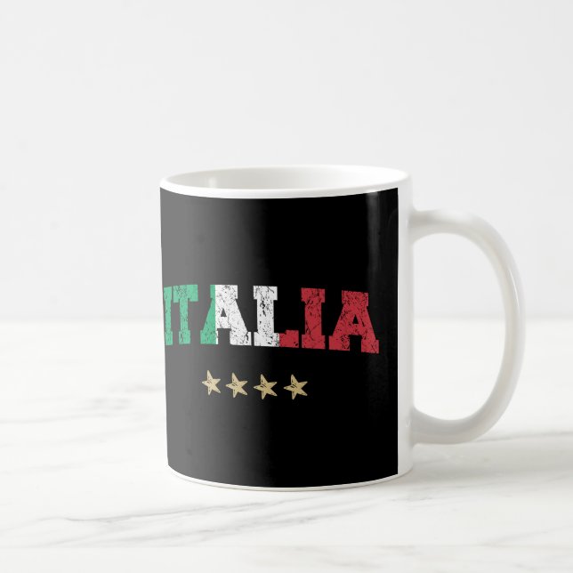 Caneca De Café Bandeira Italiana De Futebol Com Camisa De Futebol (Direita)
