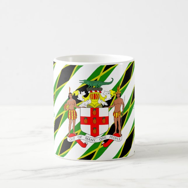 Caneca De Café Bandeira jamaicana das listras (Centro)