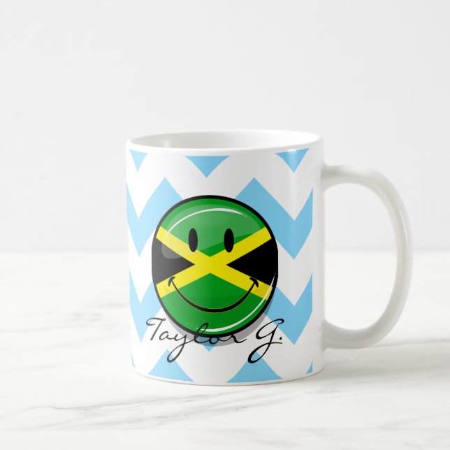 Caneca De Café Bandeira jamaicana sorridente (Direita)