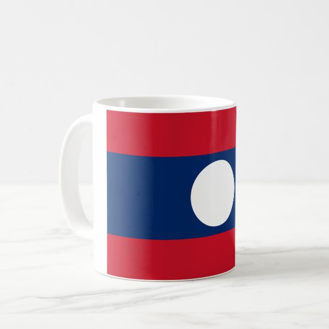 Caneca De Café Bandeira Laos (Frente Esquerda)