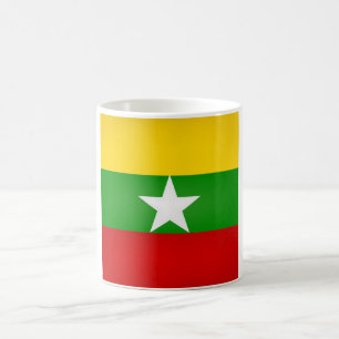 Caneca De Café Bandeira Legal de Myanmar
