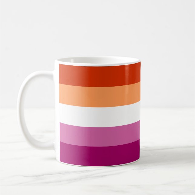 Caneca De Café Bandeira Lésbica (Esquerda)