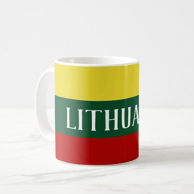 Caneca De Café Bandeira Lituânia (Frente Esquerda)