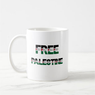 Caneca De Café Bandeira Livre da Palestina Cartas Orgulho de Unid