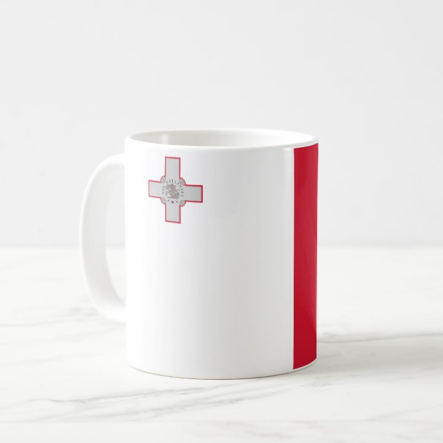 Caneca De Café Bandeira (maltesa) de Malta (Frente Esquerda)