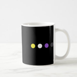 Caneca De Café Bandeira Não Binária Sutil Pontos Orgulho Enby Tra