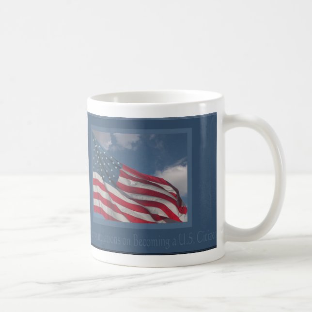 Caneca De Café Bandeira nas nuvens/parabéns em transformar-se um (Direita)