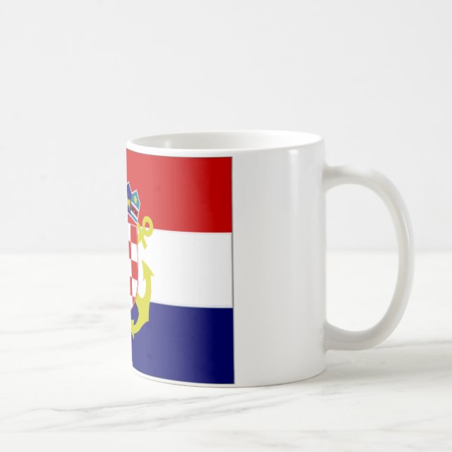 Caneca De Café Bandeira naval da bandeira de Croatia (Direita)