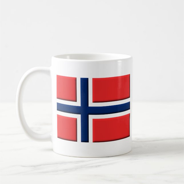 Caneca De Café Bandeira Norueguesa Norsk Mug (Esquerda)