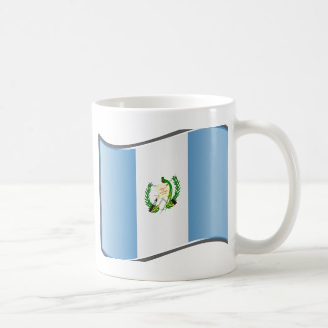 Caneca De Café Bandeira ondulada da Guatemala (Direita)
