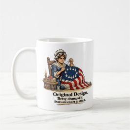 Caneca De Café Bandeira Original Desenhada Betsy Ross