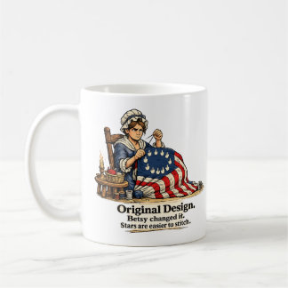 Caneca De Café Bandeira Original Desenhada Betsy Ross