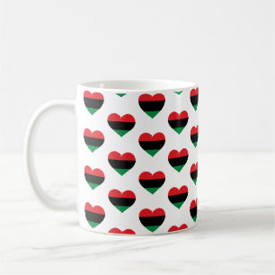 Caneca De Café bandeira pan-africana coração história negra afro-