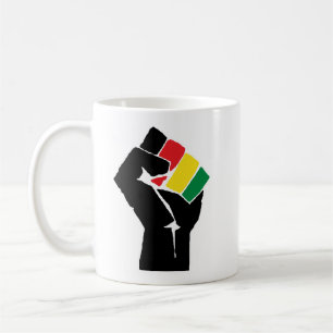 Caneca De Café bandeira Pan-Africana Punho, história negra afro-a