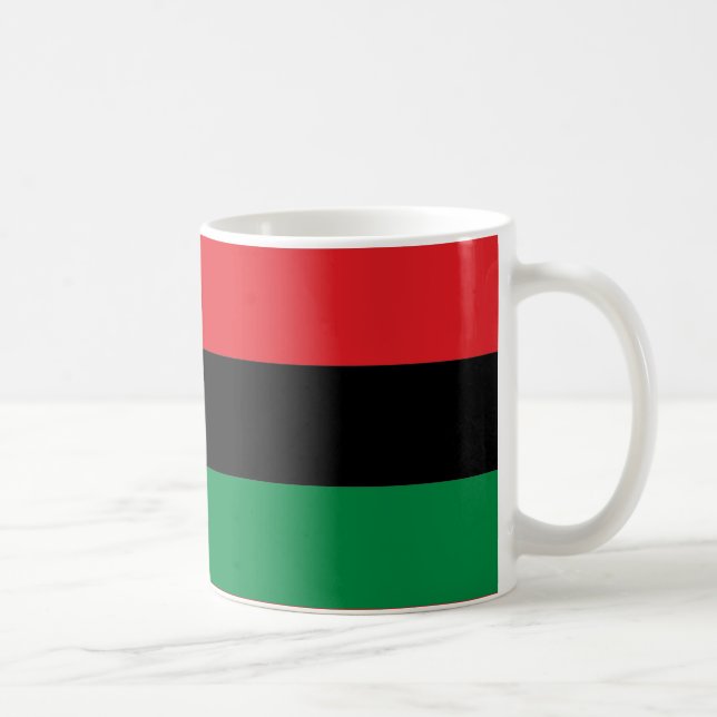 Caneca De Café Bandeira pan-Africano preta e verde vermelha de (Direita)