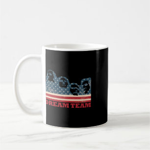 Caneca De Café Bandeira Patriótica da Equipe dos Sonhos do Monte