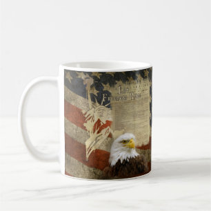 Caneca De Café Bandeira patriótica da independência da liberdad