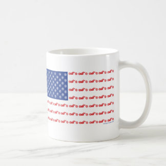 Caneca De Café Bandeira Patriótica de Motocicleta Chopper