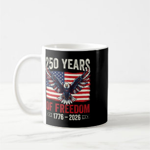 Caneca De Café Bandeira Patriótica dos EUA de 250 Aniversário 250