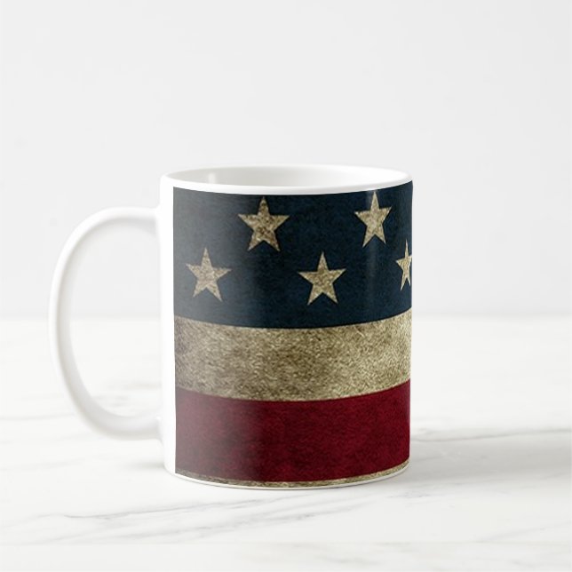 Caneca De Café Bandeira Patriótica Russa Mug Americana (Esquerda)